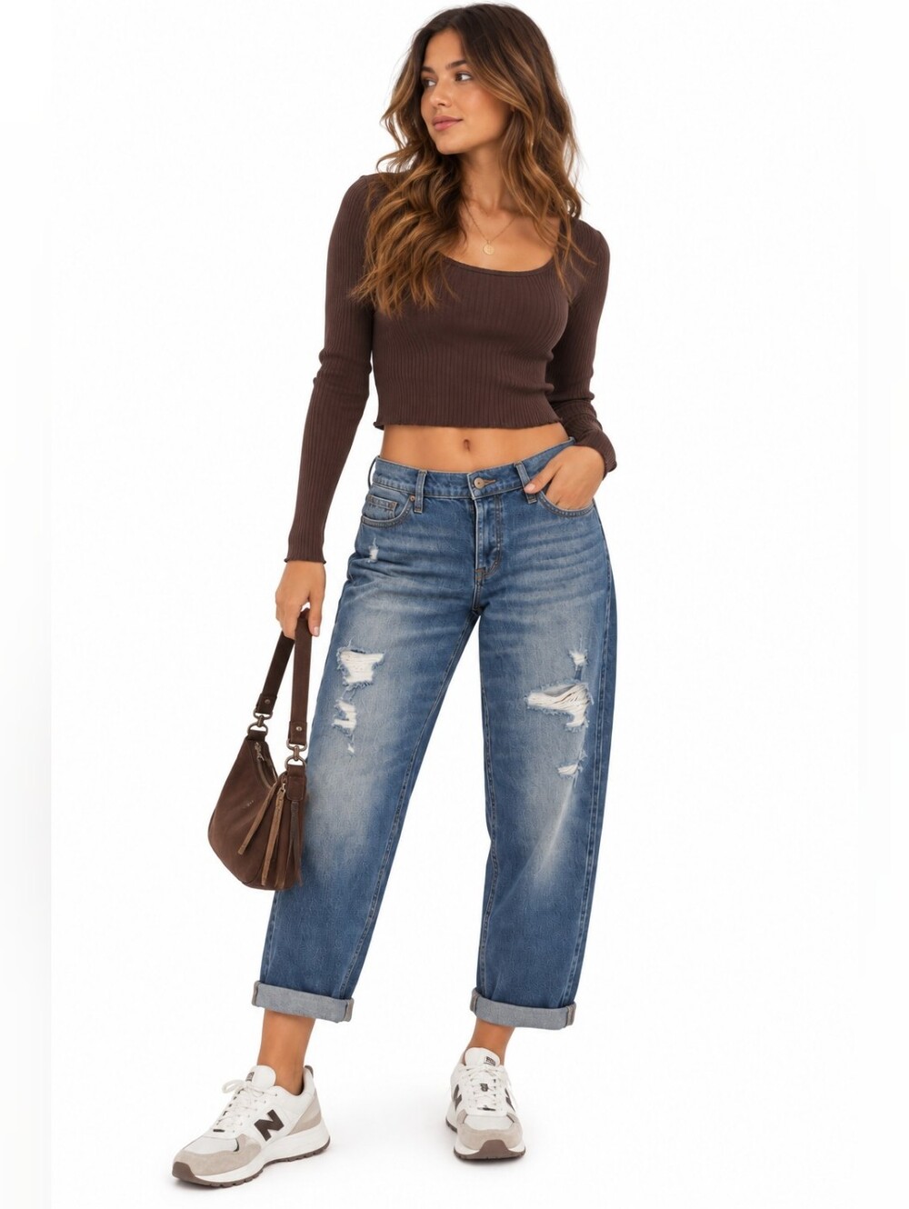 Women's Hollister Blue Distressed Cropped Boyfriend Jeans W30 L25 11R